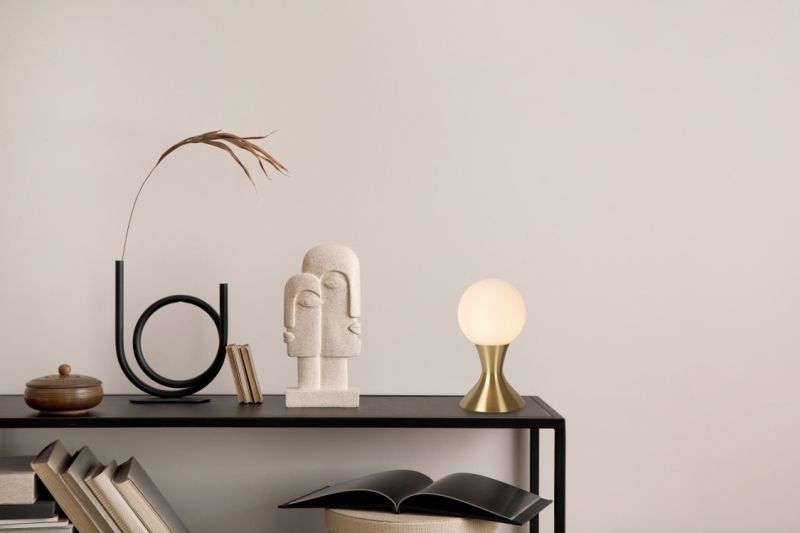 Lucide MOYA - Stolová lampa - Ø 12 cm - 1xG9 - Matt Gold / Mosadz